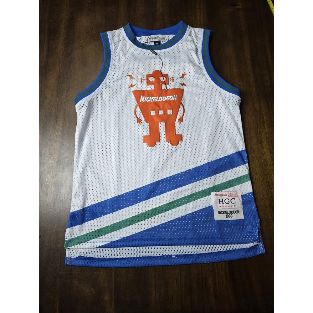 Headgear Classics Nickelodeon 1990 Robot Jersey youth M HGC Mesh Tank New